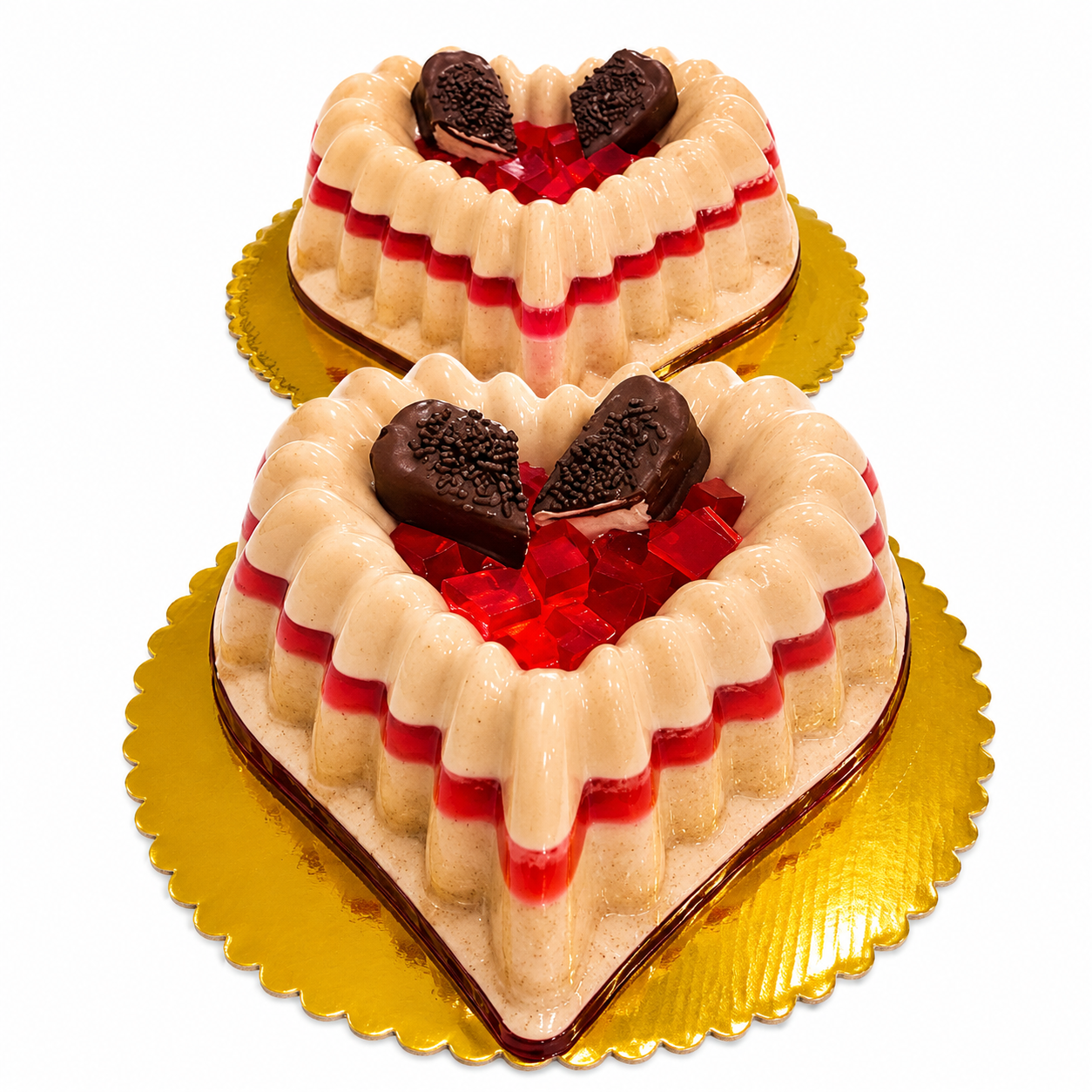 gelatina de gansito en forma de corazón gelatina de gansito en forma de corazón